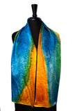 11 x 60 Silk Charmeuse Hand Painted Scarf in the Darcy Rappahannock River Series
